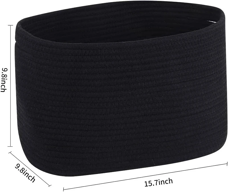 NEX™ Black Cotton Rope Storage Baskets, 3ct.