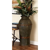 Brown Metal Rustic Vase Set