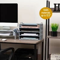 Mind Reader Stackable Paper Tray, Desktop Organizer, File Storage, Office, Plastic, 4 Pcs