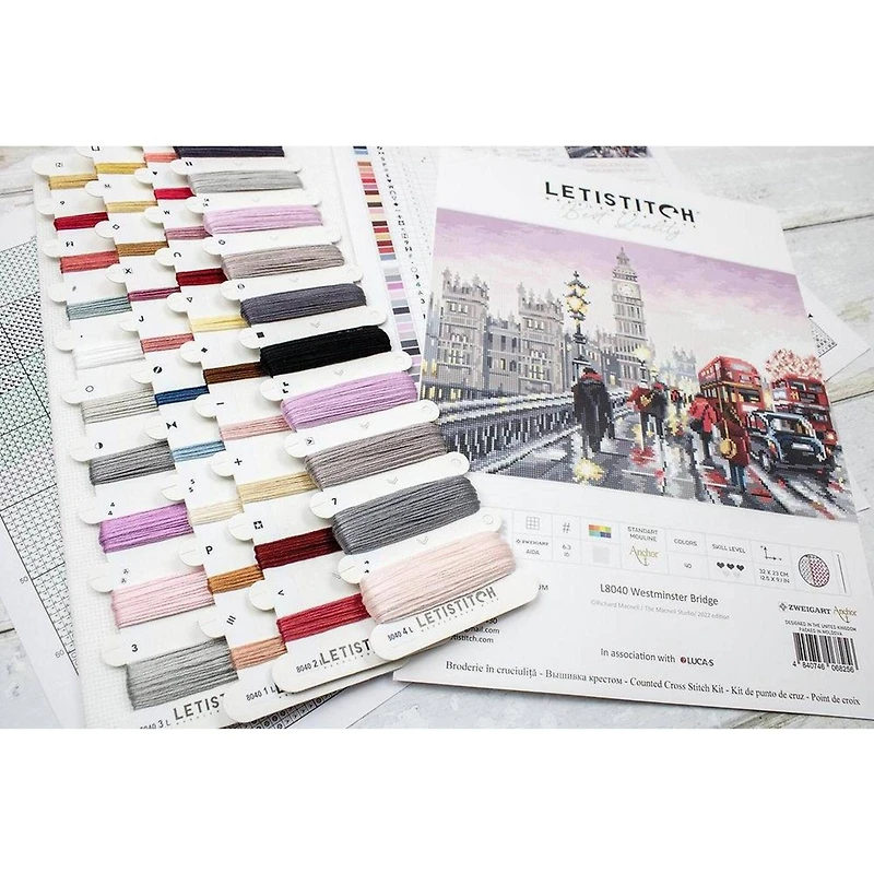 LetiStitch Westminster Bridge Counted Cross Stitch Kit