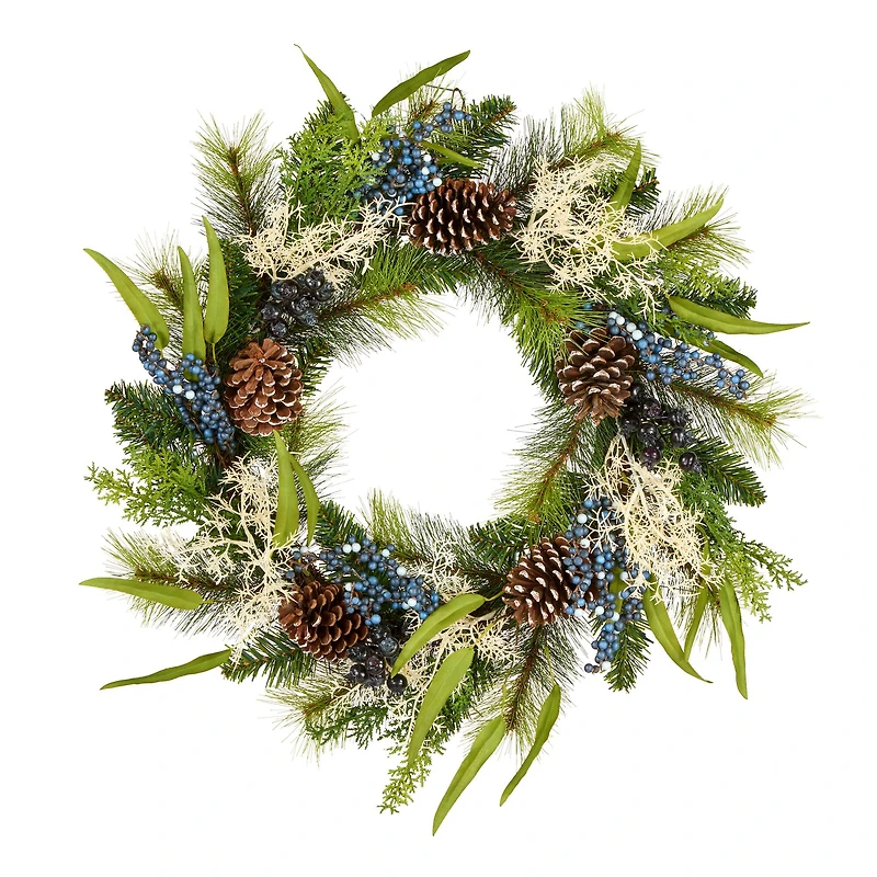 24" Blueberry Fields Wreath