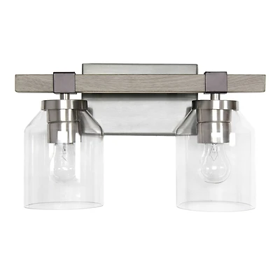 Lalia Home Barnlit Light Metal & Glass Shade Vanity
