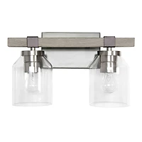 Lalia Home Barnlit Light Metal & Glass Shade Vanity
