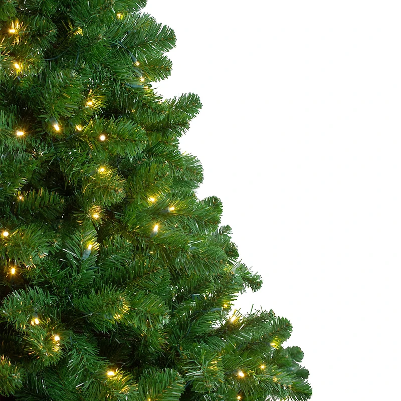 14ft. Pre-Lit Full Olympia Pine Artificial Christmas Tree with Wheels & Warm Clear LED Lights