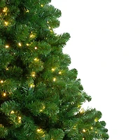 14ft. Pre-Lit Full Olympia Pine Artificial Christmas Tree with Wheels & Warm Clear LED Lights