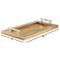Dark Brown Mango Wood Rustic Tray