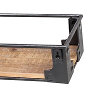 Honey Can Do Floating Decorative Metal & Wood Wall Shelves Set