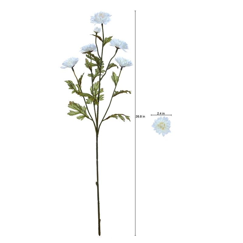 27" White Mini Mum Stem by Ashland®