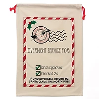 Personality Case™ 19" x 26" Candy Stripe Cotton Christmas Drawstring Bag