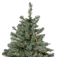 7.5ft. Pre-Lit Full Spruce Artificial Christmas Tree, Clear LED Lights