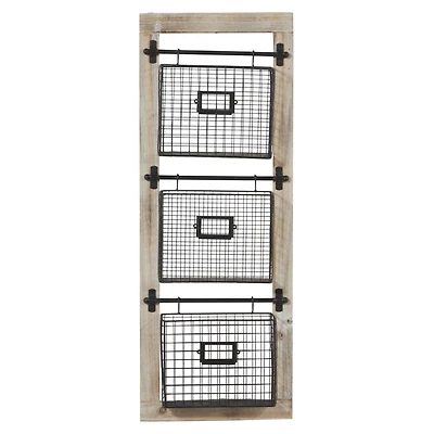 Black Metal Farmhouse Magazine Rack Holder