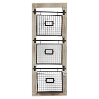 Black Metal Farmhouse Magazine Rack Holder