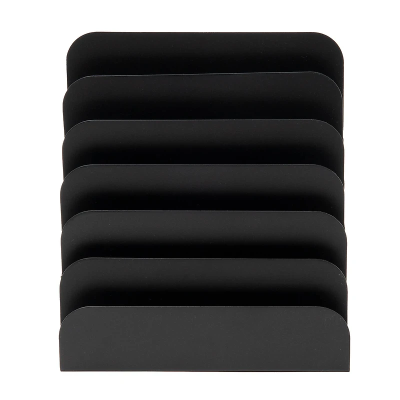 Mind Reader Black Incline Vertical Desk Organizer