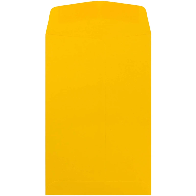 JAM Paper 6" x 9" Sunflower Yellow Open End Catalog Premium Envelopes