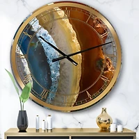 Designart Mineral Slice XV Oversized Fashion Wall Clock