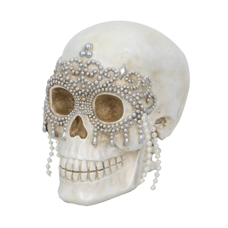 7" Skull with Pearl Mask Tabletop Décor by Ashland®