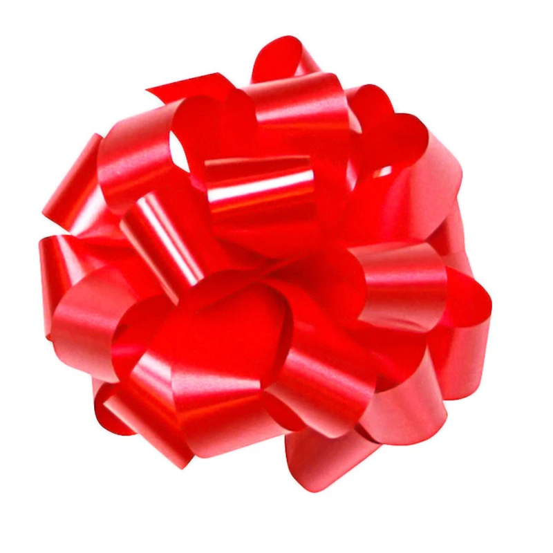 JAM Paper 1.25" Splendorette Red Pre-Notched Bows, 100ct.