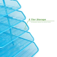 Mind Reader Desk Organizer with 5 Sliding Trays