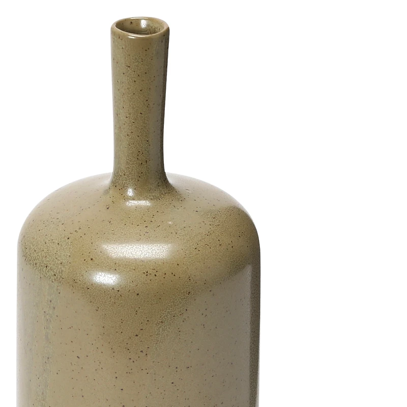 Hello Honey® 10.5" Brown Reactive Glaze Stoneware Vase