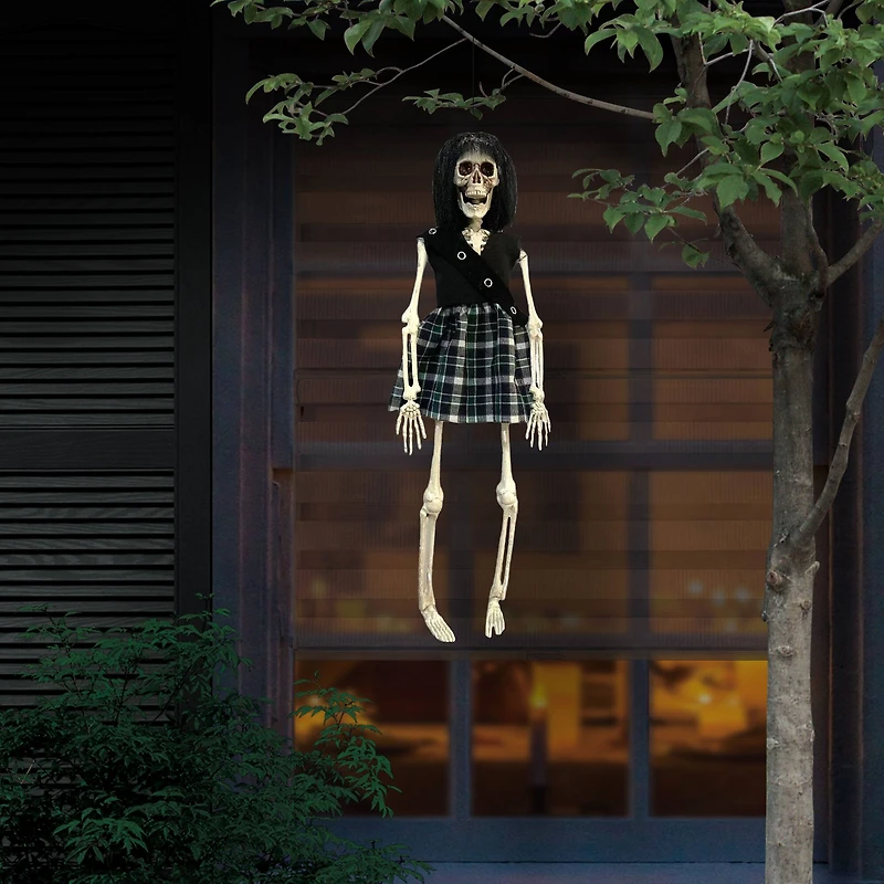 16" Goth Girl Skeleton with Black Hair by Ashland®