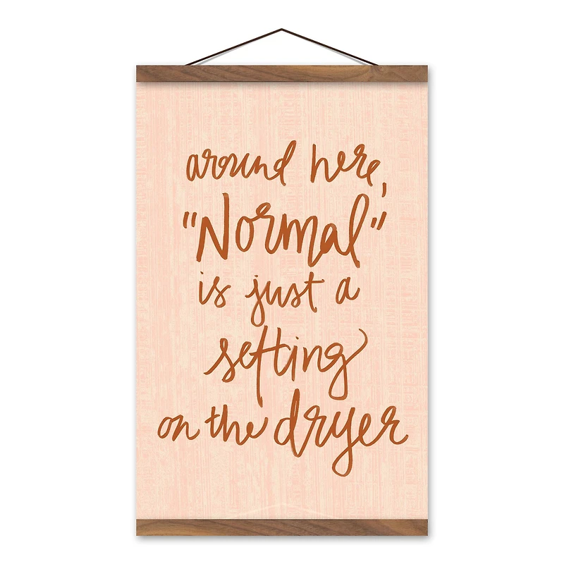 Normal Dryer Setting 12" x 18" Teak Hanging Canvas