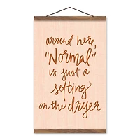 Normal Dryer Setting 12" x 18" Teak Hanging Canvas