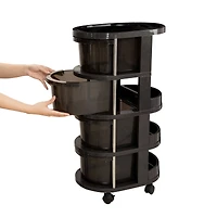 Round Plastic Storage Cart by Simply Tidy