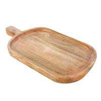 19.5" Natural Mango Wood Tray with Handle by Ashland®