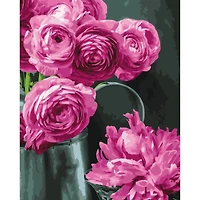 16" x 20" Peonies Paint-by-Number Kit with Wood Display Hanger by Artist's Loft®