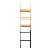 Hello Honey® 72" Fir Wood Ladder Shelf with Metal Base