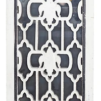 Set of 2 White Wood Glam Wall Decor, 12" x 43"