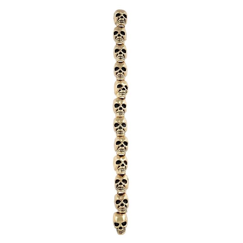 Antique Gold Metal Skull Beads, 12mm by Bead Landing™