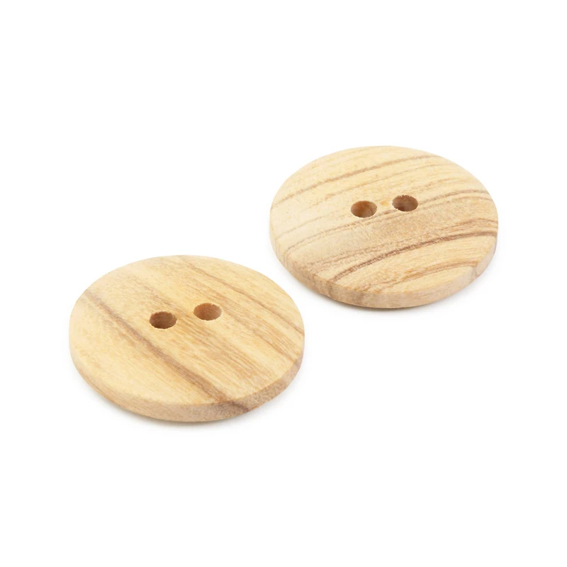 Dritz® 20mm Beige-Camel Sustainable Wood Round Button, 9ct.