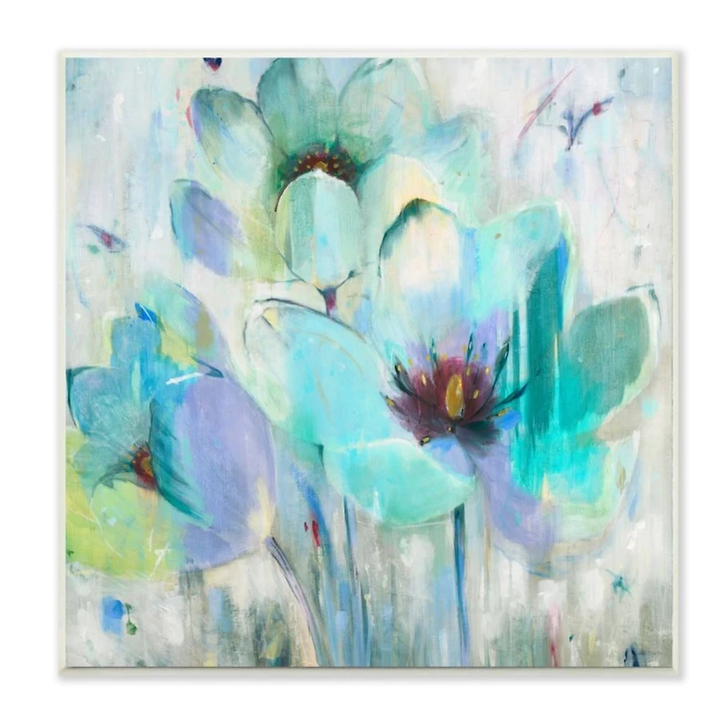 Stupell Industries Blue Lilly Abstraction Wall Art