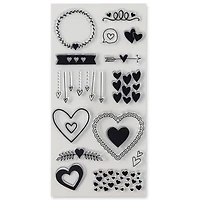 6 Pack: Hearts Clear Stamp Set by Recollections™
