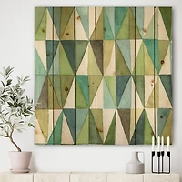 Designart - geometric Green Triangle III