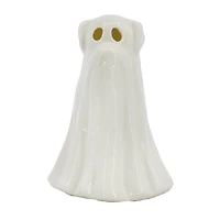6.75" White Ghost Dog Pre-Lit Ceramic Tabletop Décor by Ashland®