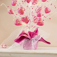 Glitzhome® 21" Lighted Valentine's Pink Heart Table Tree