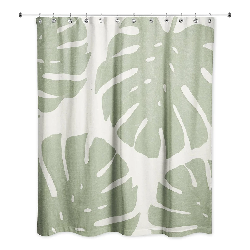 Big Green Monstera 71" x 74" Shower Curtain