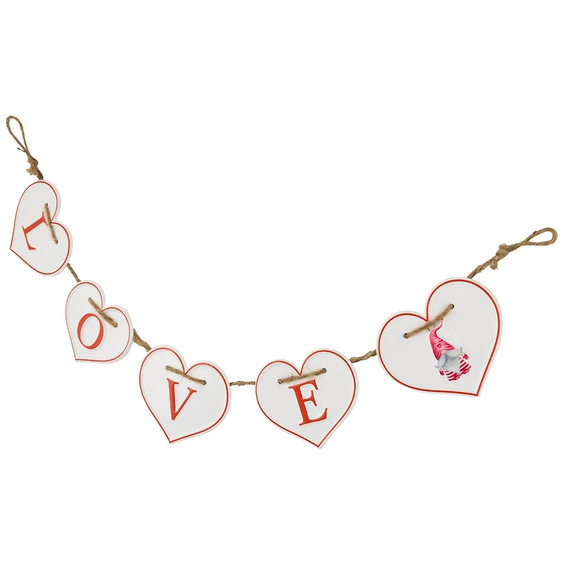 32" Valentine's Day LOVE Hearts Metal Banner