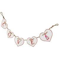 32" Valentine's Day LOVE Hearts Metal Banner