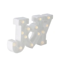 12.75" White Joy LED Christmas Marquee Wall Sign