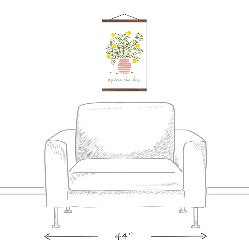 Lemon Tree Teak Hanging Canvas