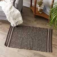 DII® Modern Stripe Variegated Handwoven Recycled Yarn Rug