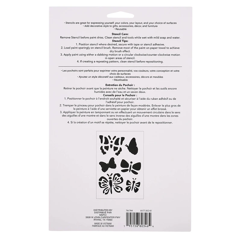 12 Pack: Butterfly Icons Stencils by Craft Smart®, 7" x 10"