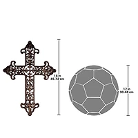 Design Toscano Bronze Fleur de Lis Cross