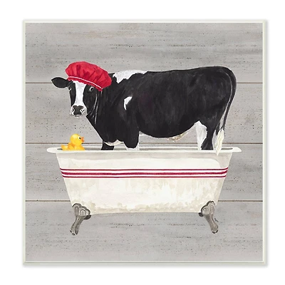 Stupell Industries Bath Time For Cows Wall Plaque