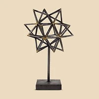 15" Rustic Metal Star Figurine on Stand