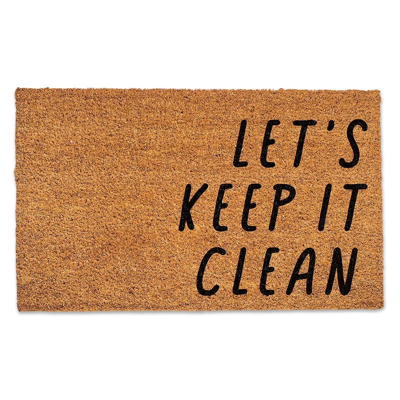 Let's Keep It Clean 30" x 18" Door Mat