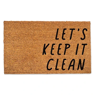 Let's Keep It Clean 30" x 18" Door Mat